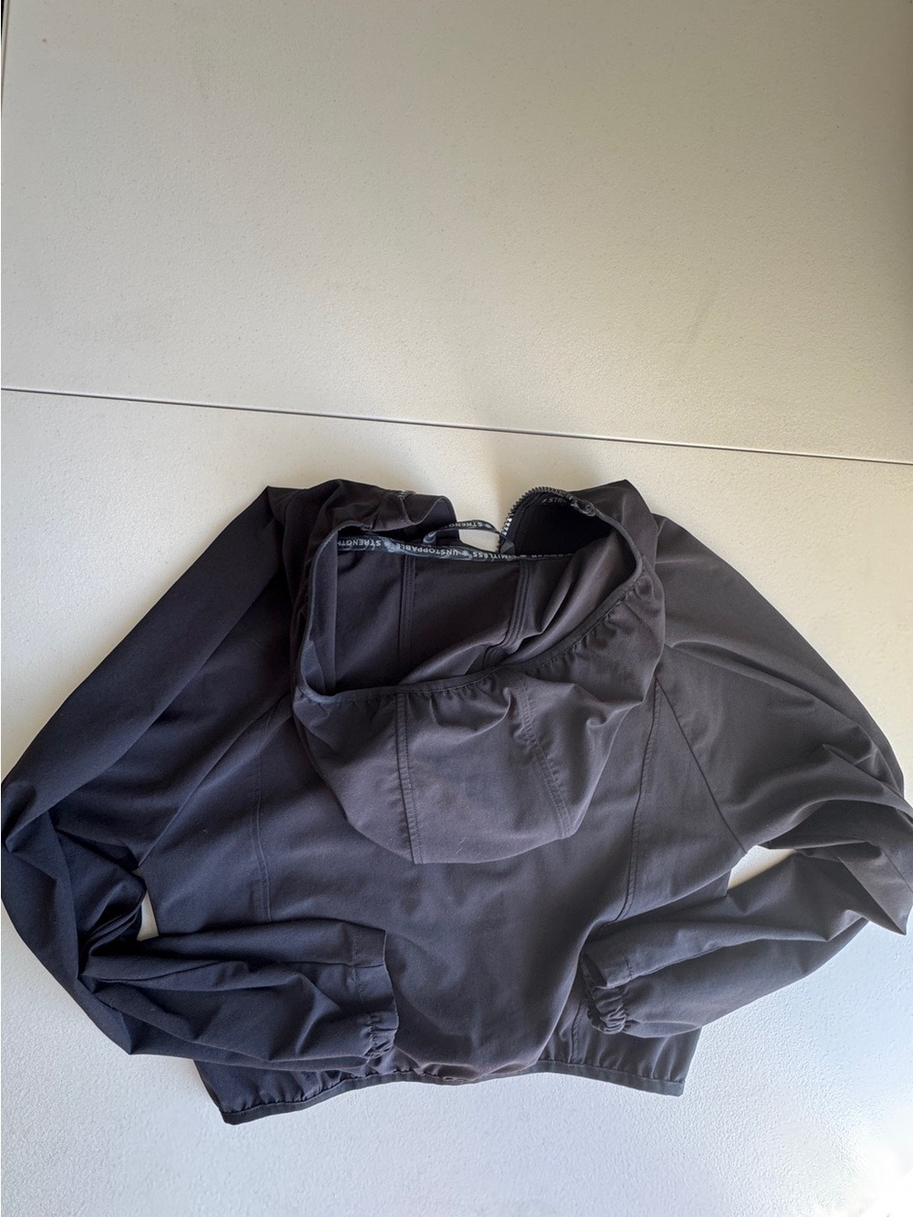 Athleta girl lightweight full zip hooded athletic jacket size 8/10, - Picture 10 of 10